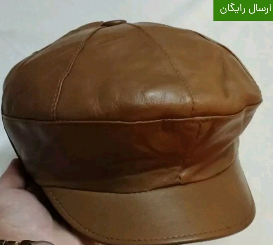 کلاه چرم طبیعی کلاه کاپیتانی دختران وپسران اسپورت کلاه فرانسوی چرم طبیعی  ارسال رایگان