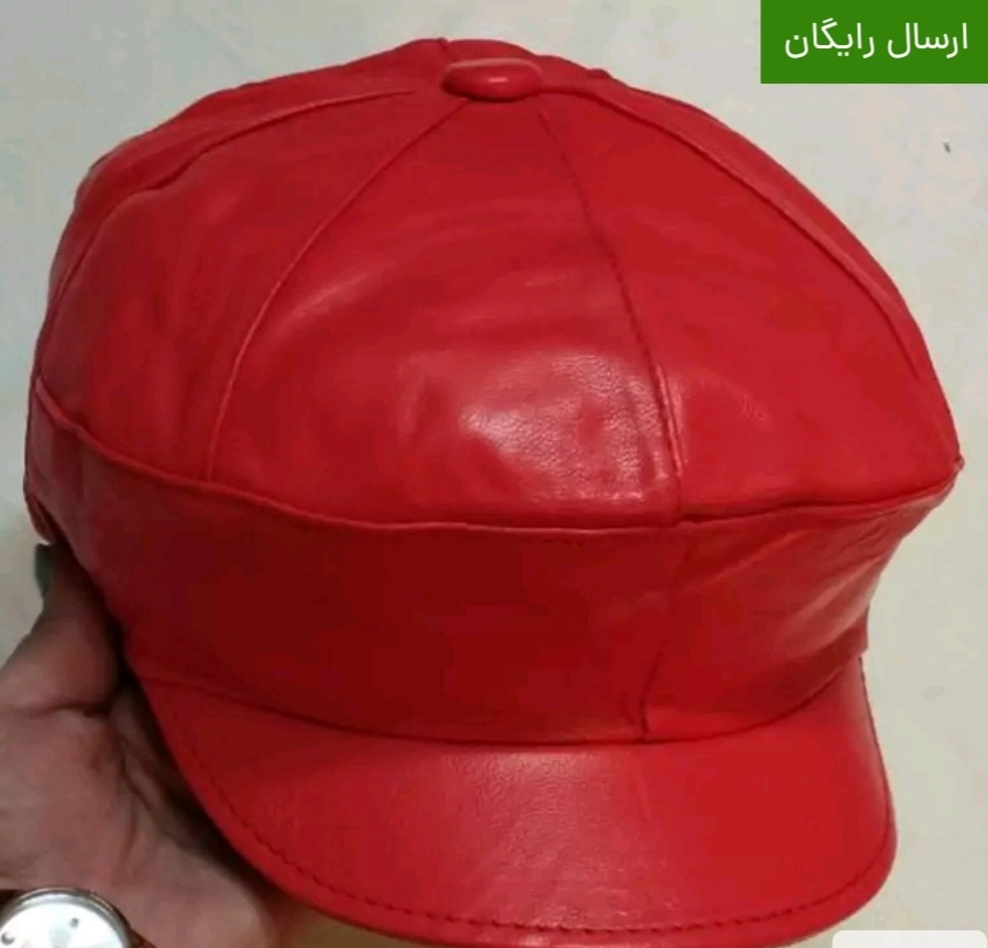 کلاه چرم طبیعی کلاه کاپیتانی دختران وپسران اسپورت کلاه فرانسوی چرم طبیعی  ارسال رایگان